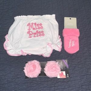 Miss Priss Diaper Cover, Socks, Sandals